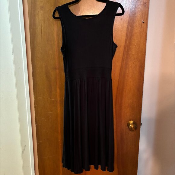 Anthropologie Girl from Savoy Annabel Black Midi Dress Size MP - Picture 2 of 7